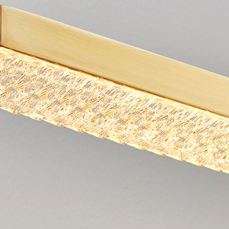 Luce dell'isola geometrica moderna lampadario a sospensione Metal 6 Luci dell'isola luminosa in oro