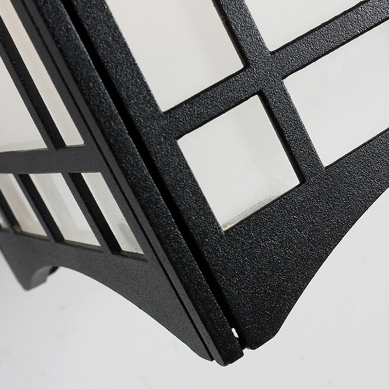 Squared Glass Wall Mount Lamp 1-Light Vintage Wall Lighting Fixture for Balcony