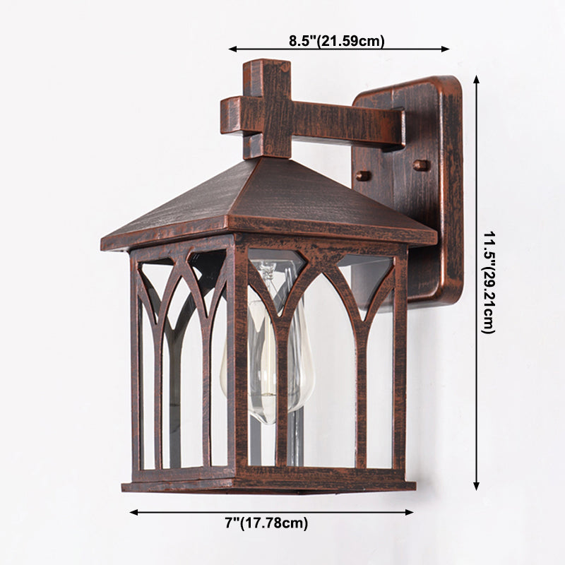 Aluminum Alloy Wall Lamp Sconce Industrial Outdoor Squared Sconce Light Fixture