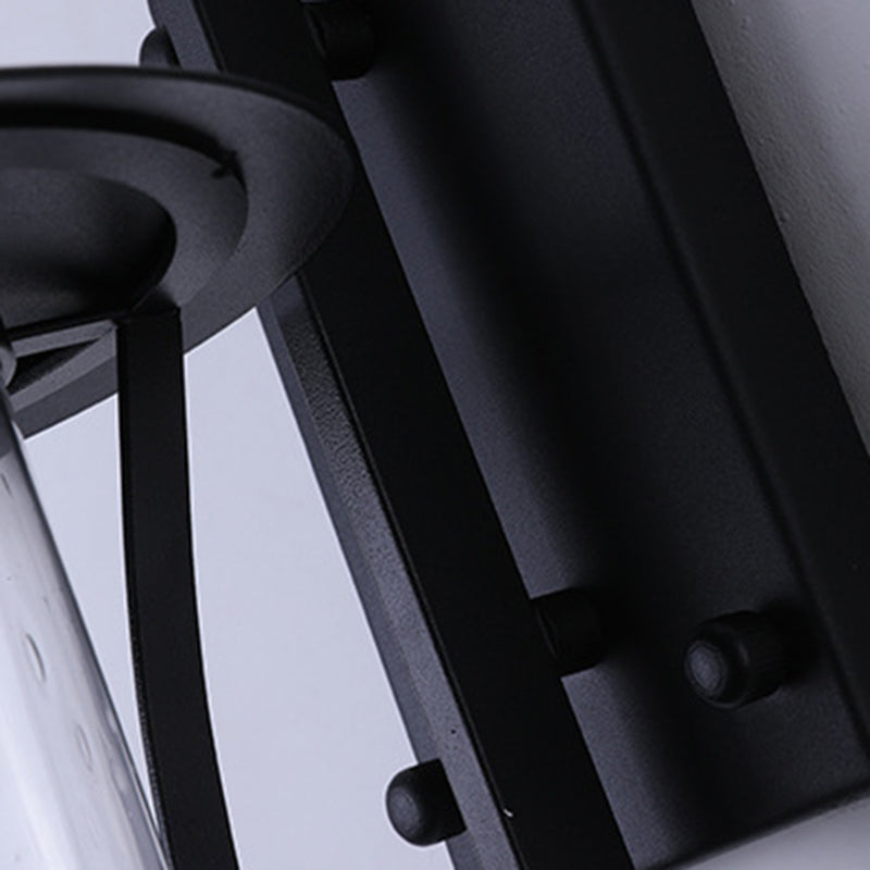 Black Industrial Sconce Light Fixtures Wrought Iron Wall Lamp Sconce for Garden