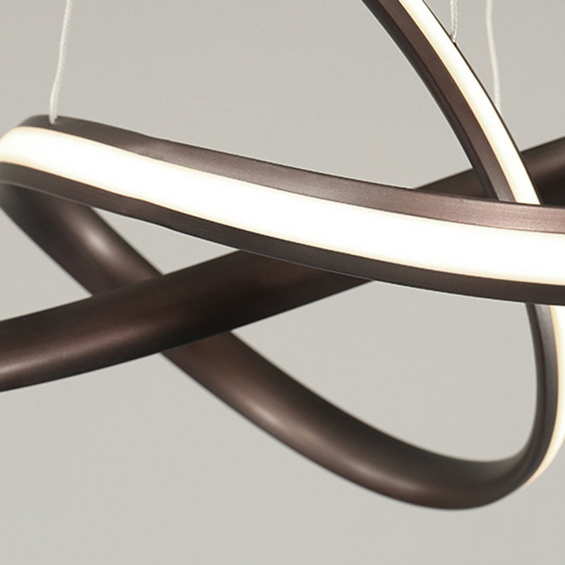 Lámpara de colgación LED lineal acrílica en moderna simplicidad de metal Luz de metal para comedor