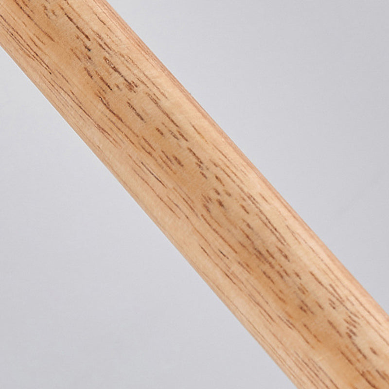 Modern Creative Sputnik Pendant Light Wooden Macaron Chandelier with Wrought Iron Shade