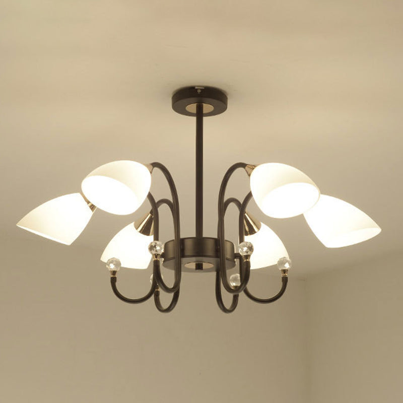 Fidutri di illuminazione a lampadario a spruzzo a spruzzo moderno in vetro kit di luce a sospensione multipla