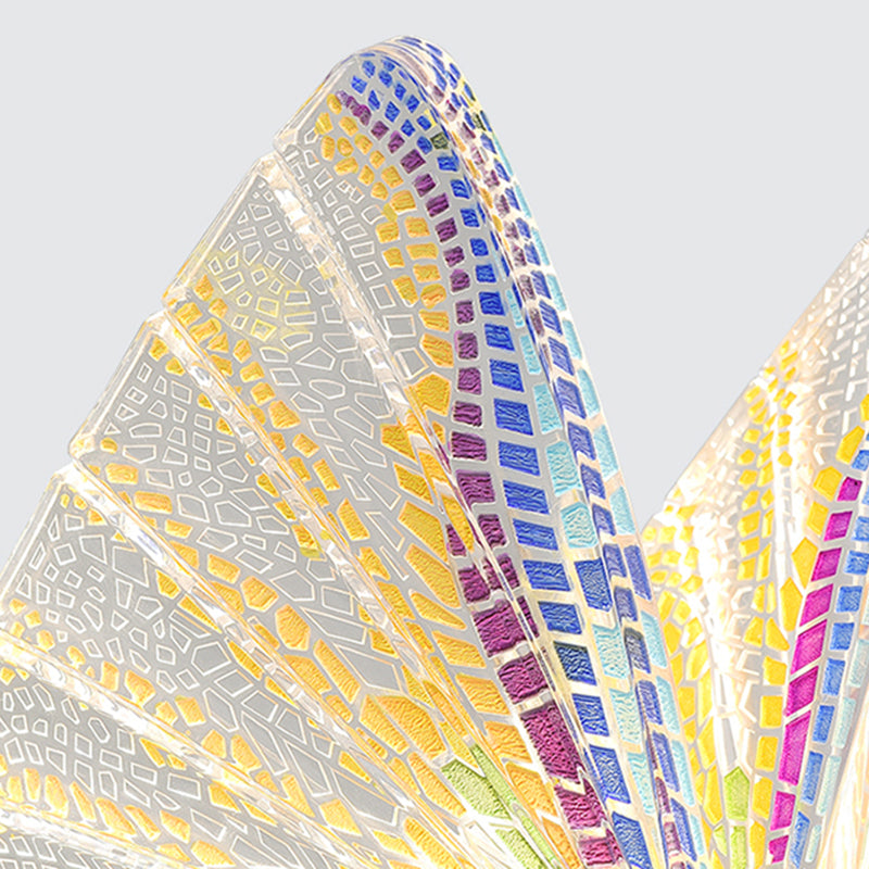 Lampada appesa a LED in oro acrilico nella luce moderna in lega di zinco farfalla a sospensione