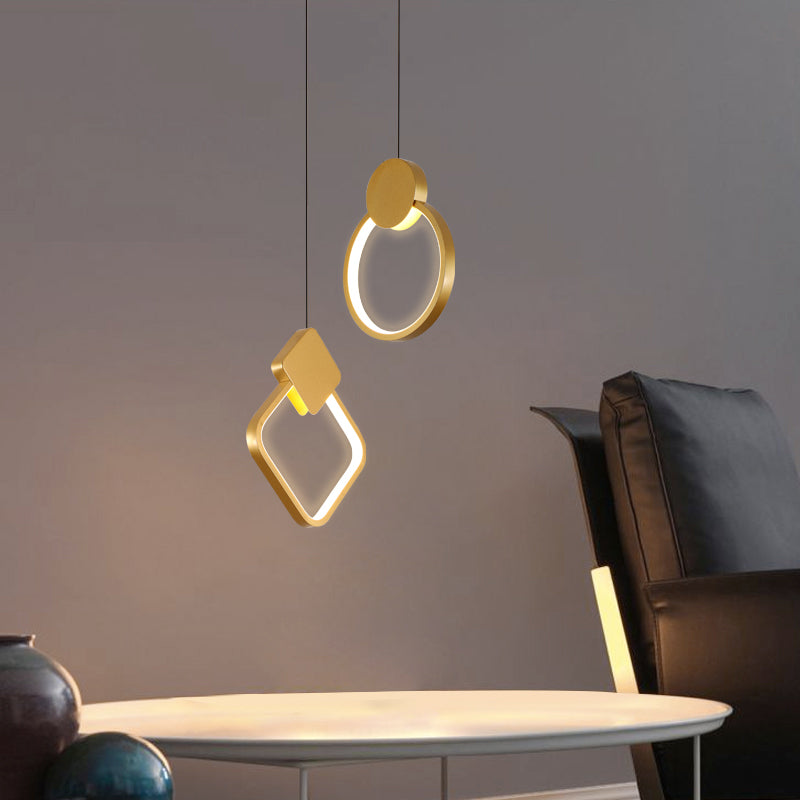 Modern Simplicity LED Indoor Hanging Lamp Aluminium Linear Pendant Light with Silicone Shade