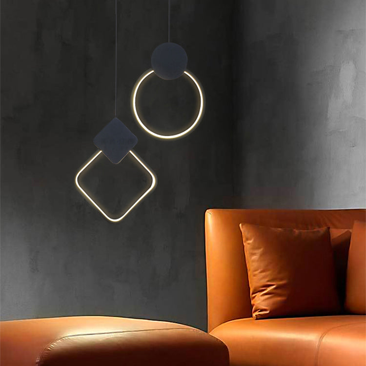 Modern Simplicity LED Indoor Hanging Lamp Aluminium Linear Pendant Light with Silicone Shade