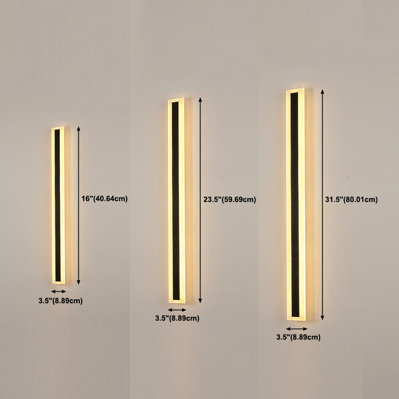 Rechthoek wandlicht moderne stijl led indoor buiten lijn vorm wandlamp armatuur