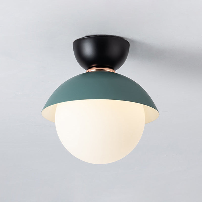 Child Bedroom Semi Flush Mount One-Light Acrylic Nordic LED Ceiling Lamp