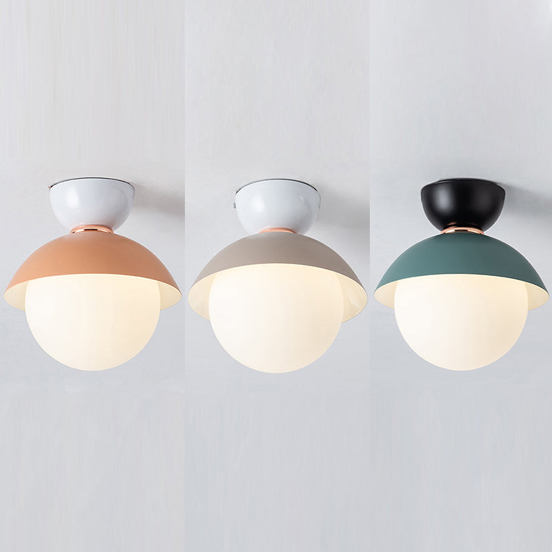 Child Bedroom Semi Flush Mount One-Light Acrylic Nordic LED Ceiling Lamp