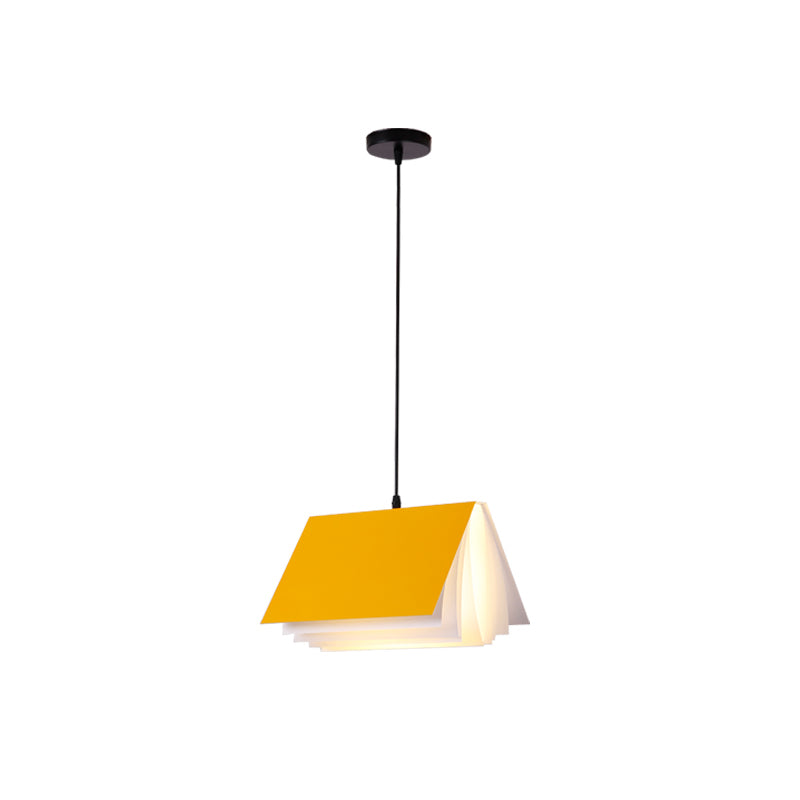 Macaron Pendant Light Modern Simple Style Book Shape Indoor Living Room Hanging Lamp