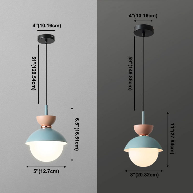 Nordic Macaron Pendant Light Modern Simple Style Hanging Lamp For Bedroom Dining Room