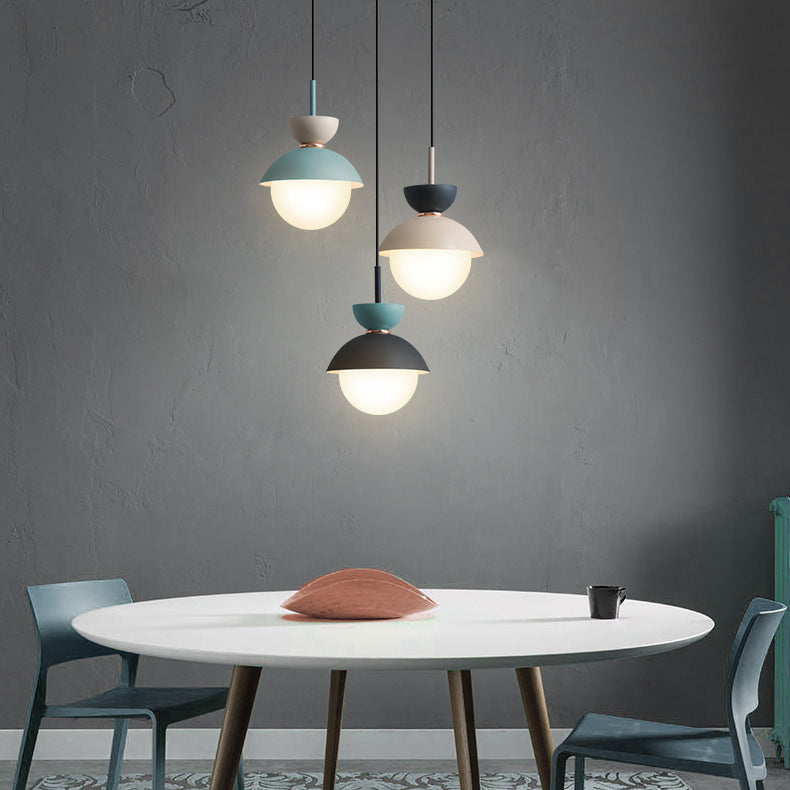 Nordic Macaron Pendant Light Modern Simple Style Hanging Lamp For Bedroom Dining Room
