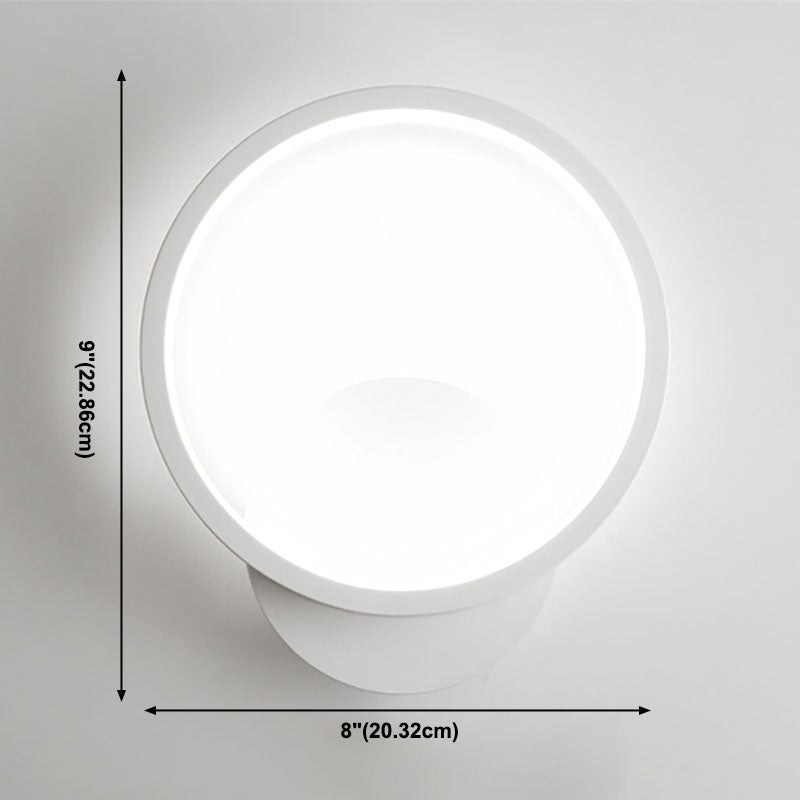 Simple Circle Shade Wall Sconce Light Acrylic Linear Sconce Light Fixture for Bedroom