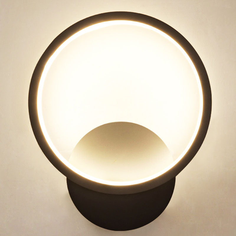 Simple Circle Shade Wall Sconce Light Acrylic Linear Sconce Light Fixture for Bedroom