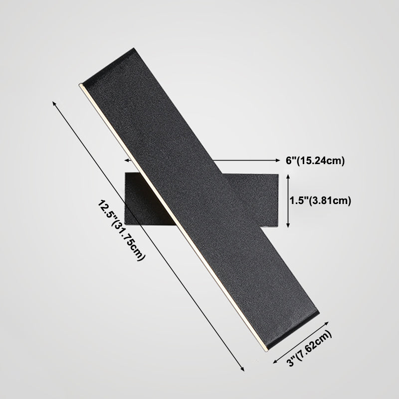 Rotatable kreative schwarze Flush Mount Wandleuchte Einfachheit Leuchte Leuchte