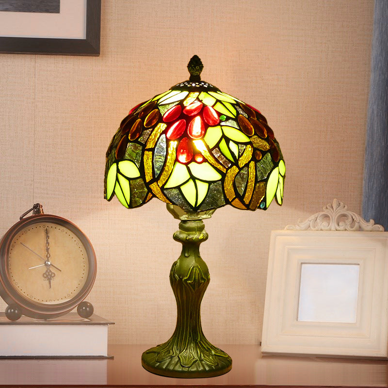 Schüssel Nachttisch Lampe Single-Bulb Buntglas Tiffany Tisch leichte Ideen für das Restaurant