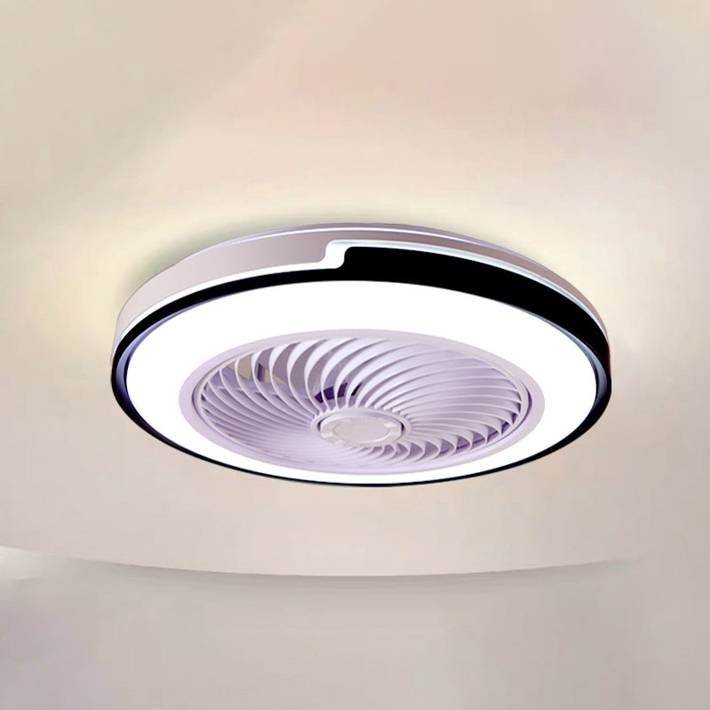 Runde Flush Mount Deckenventilator Nordic Metall Esszimmer LED Semi Flush Light