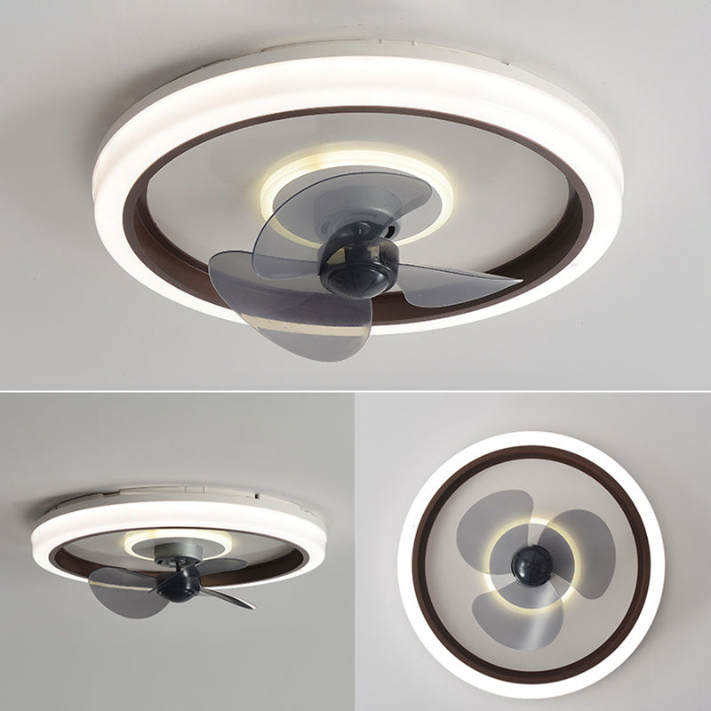 Makkaronringförmige, bündelte Lampe Acryl Schlafzimmer LED Deckenventilator Licht