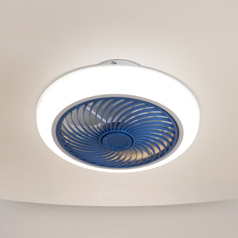 Macaron Round Acryllüfter Leuchte LED -LED -Halbflush -Mount -Beleuchtung für Esszimmer
