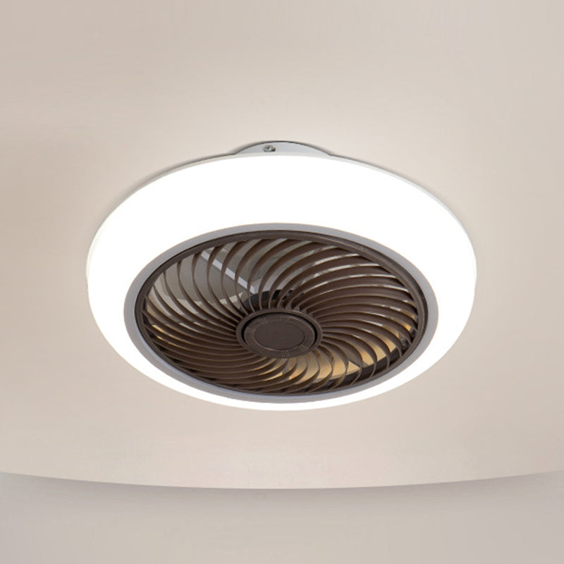 Macaron Round Acryllüfter Leuchte LED -LED -Halbflush -Mount -Beleuchtung für Esszimmer