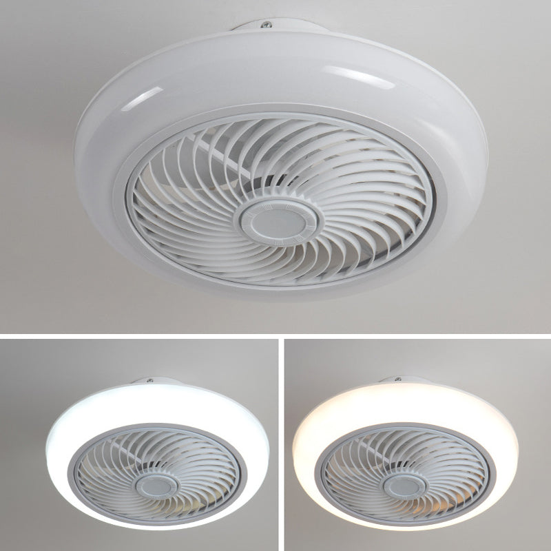 Macaron Round Acryllüfter Leuchte LED -LED -Halbflush -Mount -Beleuchtung für Esszimmer
