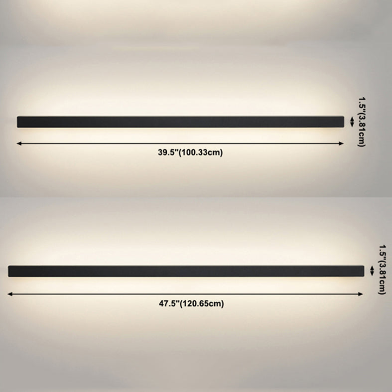 Rectangle Wall Light Modern Style LED Indoor Bedroom Line Wall Lamp Fixture