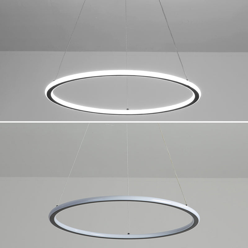Circle Chandelier Pendant Light Modern Chandeliers For Dining Room Acrylic