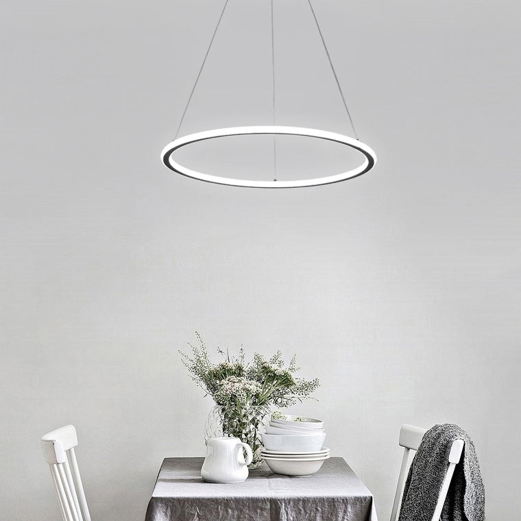 Circle Chandelier Pendant Light Modern Chandeliers For Dining Room Acrylic