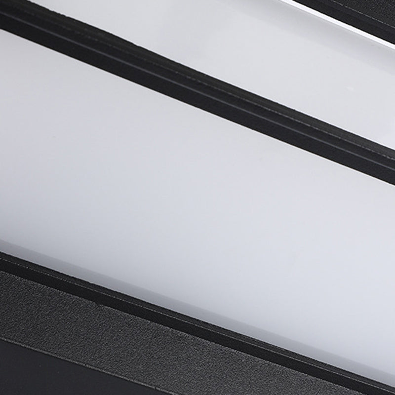 1-Light Acrylic Wall Mount Light Fixture Black Modern Style Geometric Wall Sconce