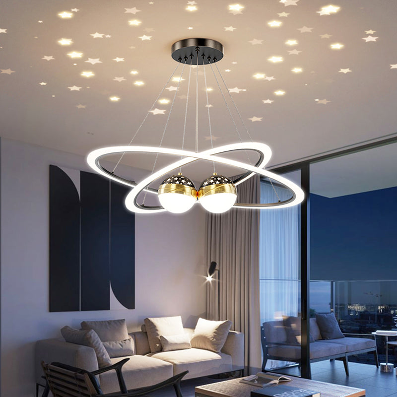 Luz nórdica moderna Luz LED LED LED LEDELIER para el comedor Rala de estar de dormitorio