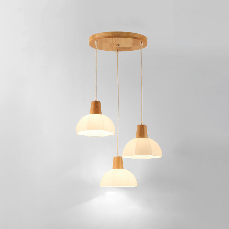 Geometrischer Farbton mehrlächer moderne einfache Glasstil-Deckenleuchten in Braun