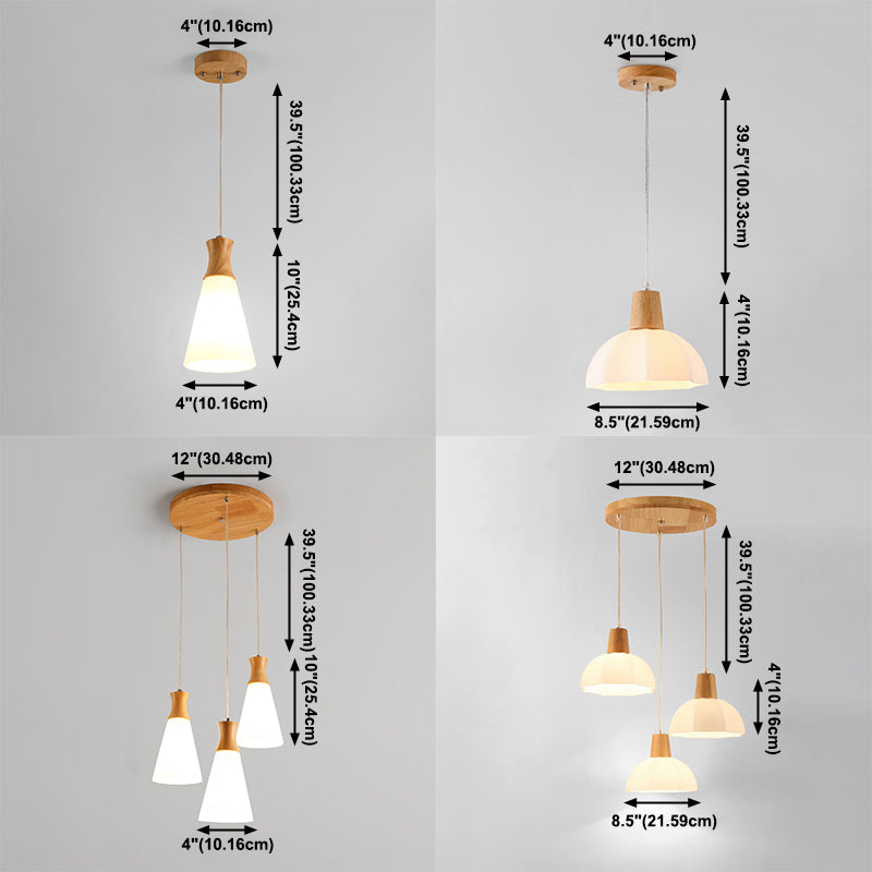 Geometrischer Farbton mehrlächer moderne einfache Glasstil-Deckenleuchten in Braun