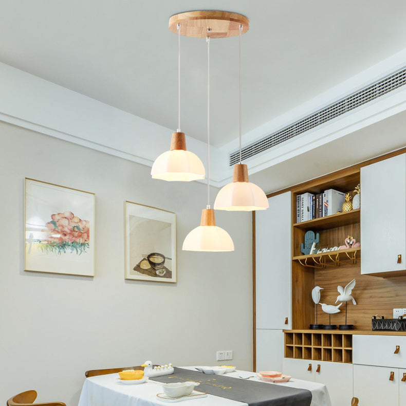 Geometrischer Farbton mehrlächer moderne einfache Glasstil-Deckenleuchten in Braun