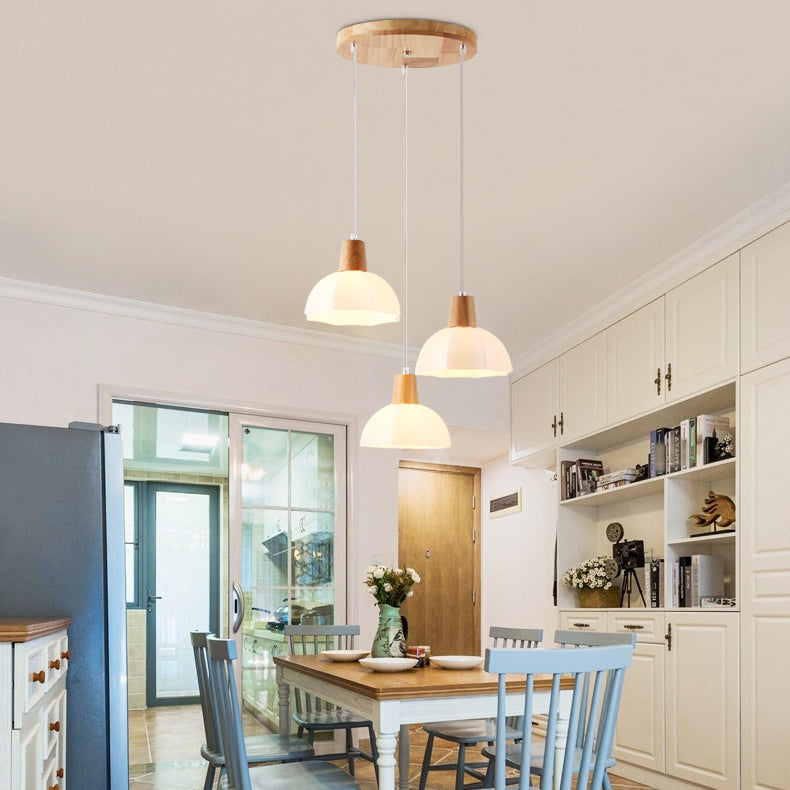 Geometrischer Farbton mehrlächer moderne einfache Glasstil-Deckenleuchten in Braun