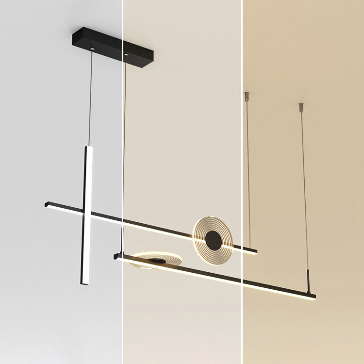 Modern Lighting Chandelier Linear Island Lighting Metal 5 Light Island Pendant Lights