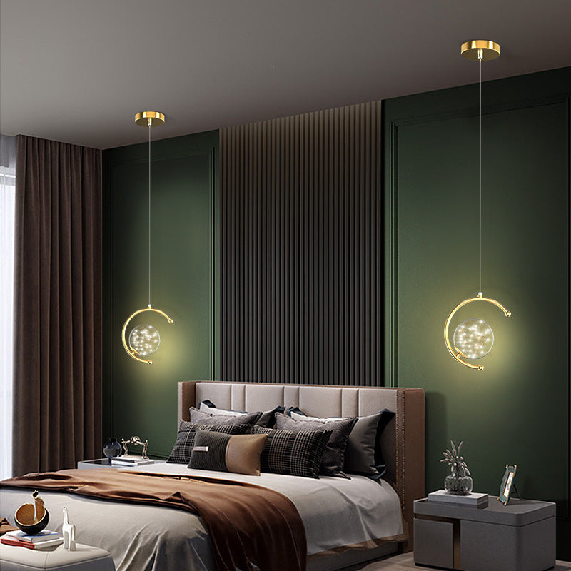 Moderne Glasleitungshänge Deckenleuchte 1-Licht-globale Deckenheize Anhänger Licht