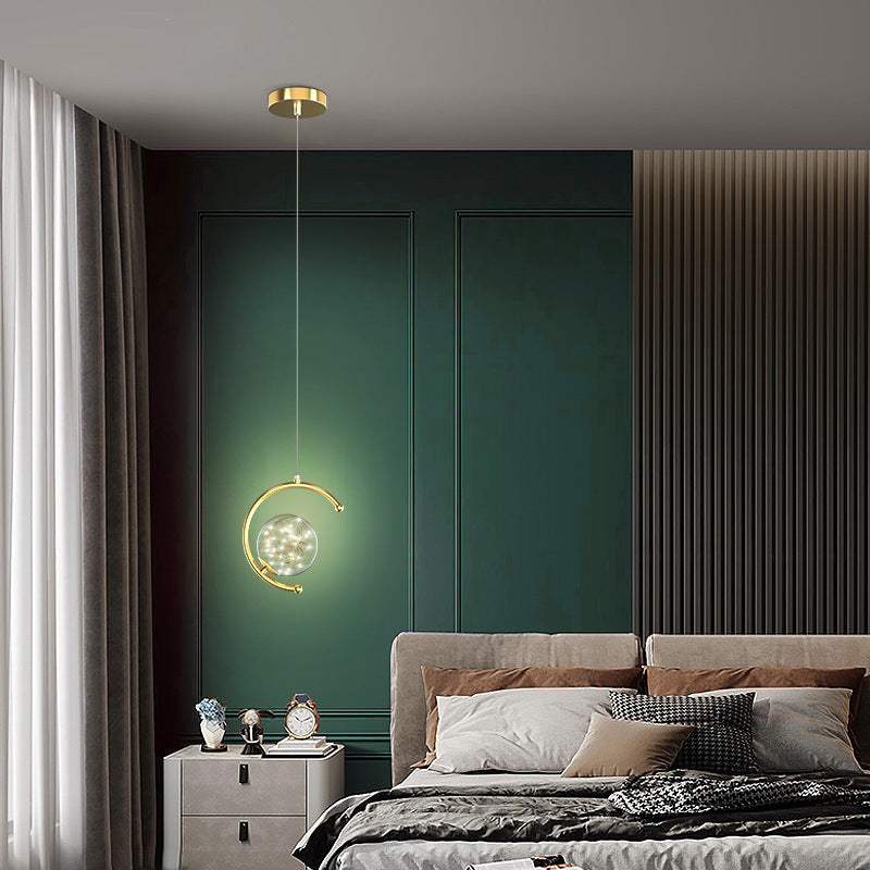 Moderne Glasleitungshänge Deckenleuchte 1-Licht-globale Deckenheize Anhänger Licht