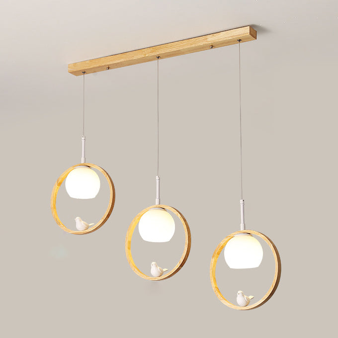 Holz nordisch moderne hängende Anhänger Licht 1-Licht-Tropfen Anhänger für Balkon