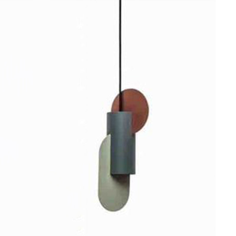 Pendentif suspendu moderne Geométric Lights Metal 1 Pendant léger en plusieurs couleurs