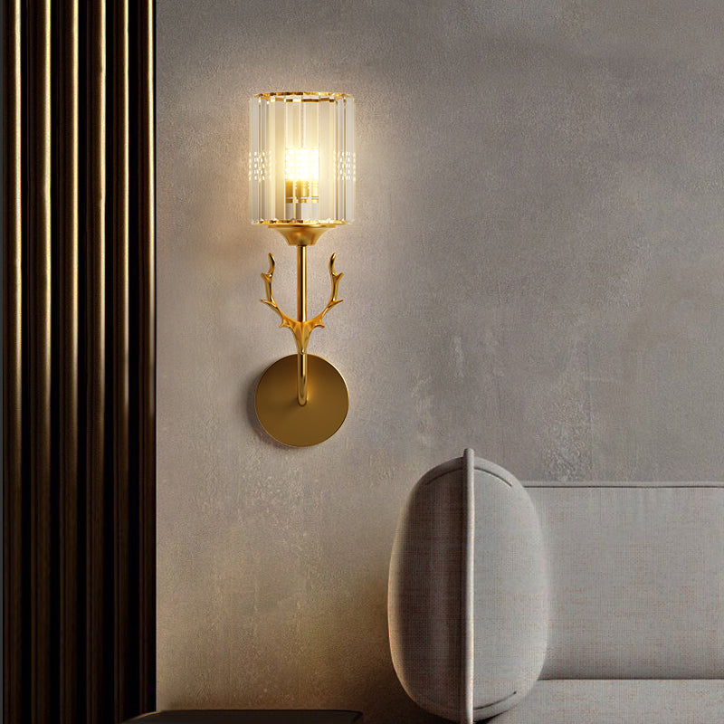 Luz de lámpara de pared de cilindro contemporánea Luz de aplicado para dormitorio