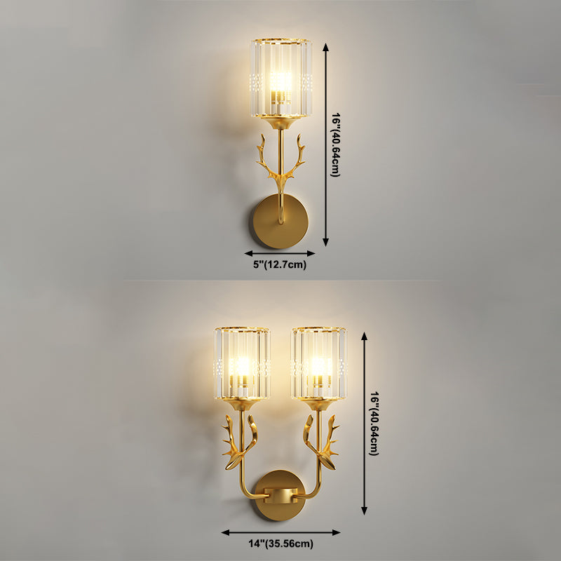 Luz de lámpara de pared de cilindro contemporánea Luz de aplicado para dormitorio