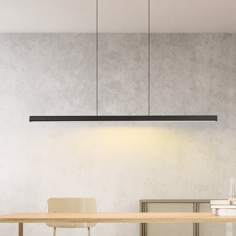 Simple Modern Nordic Style LED Hanging Island Pendant Light for Dining Room Office Bar