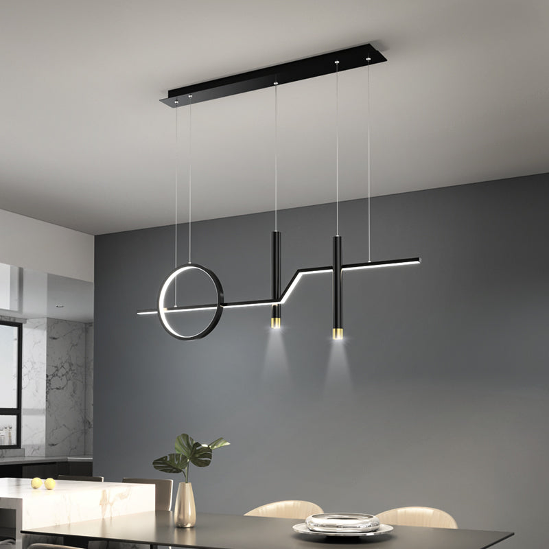 Modern Chandeliers For Dining Room Geometric Hanging Pendant Lights Metal Chandelier