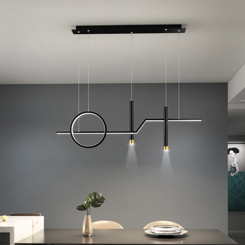 Modern Chandeliers For Dining Room Geometric Hanging Pendant Lights Metal Chandelier