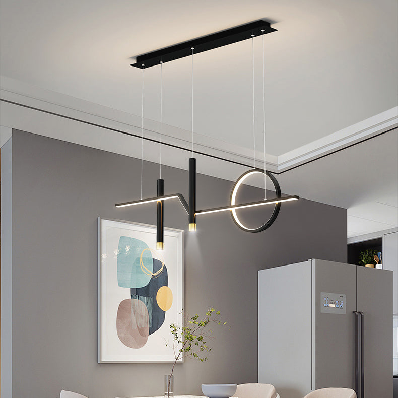Modern Chandeliers For Dining Room Geometric Hanging Pendant Lights Metal Chandelier