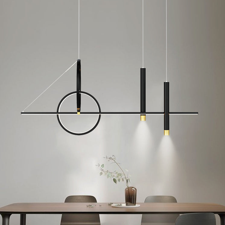 Modern Chandeliers For Dining Room Geometric Hanging Pendant Lights Metal Chandelier