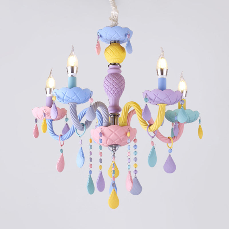 Luce a sospensione a sospensione a sospensione in metallo colorato armi curva armi moderni a sospensione multi luci