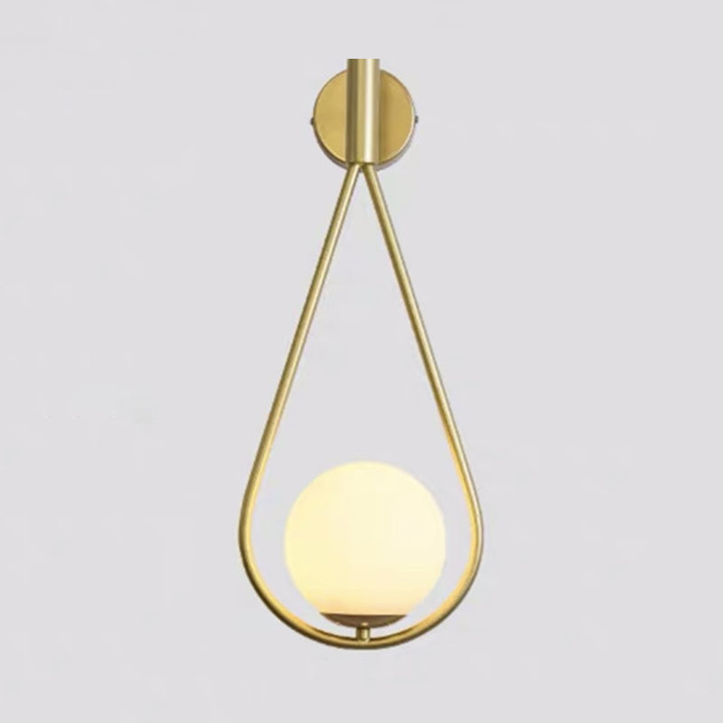 Lampada da parete a parete creativa moderna Lampada bassata a parete da interno con tonalità di vetro