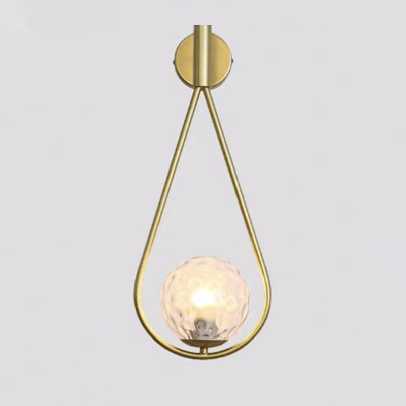 Lampada da parete a parete creativa moderna Lampada bassata a parete da interno con tonalità di vetro