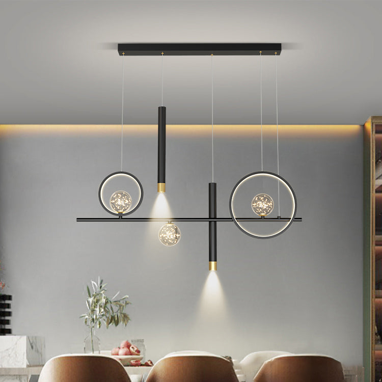 Lampade a sospensione geometrica Modern Kitchen Island Lighting Metal lampadario
